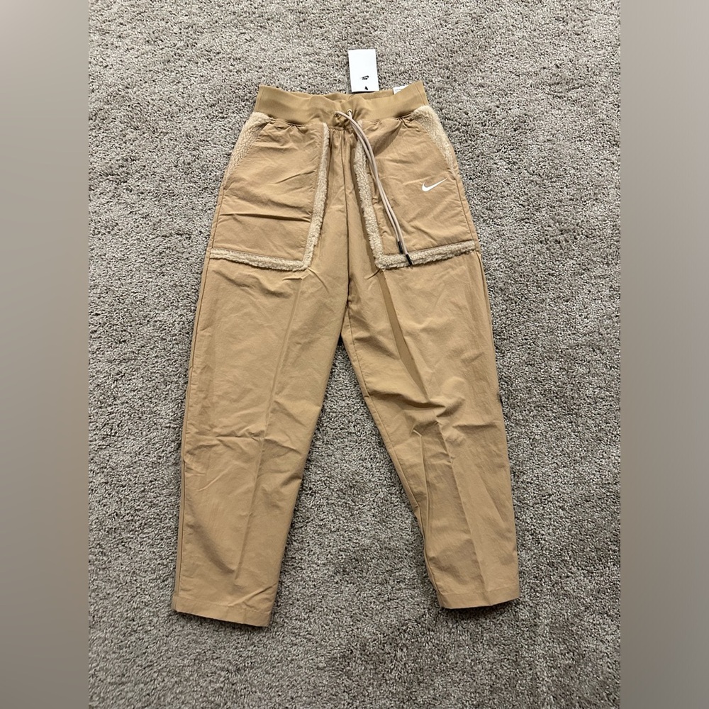 Women's Nike Essential Woven High Rise Pants S Loose Fit Nylon DQ6809 NEW